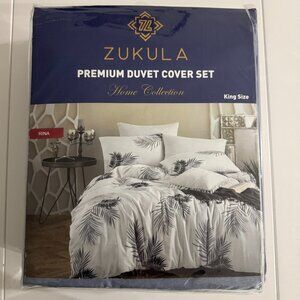 New Zukula 100% Cotton Premium Duvet Cover Set, Size King
